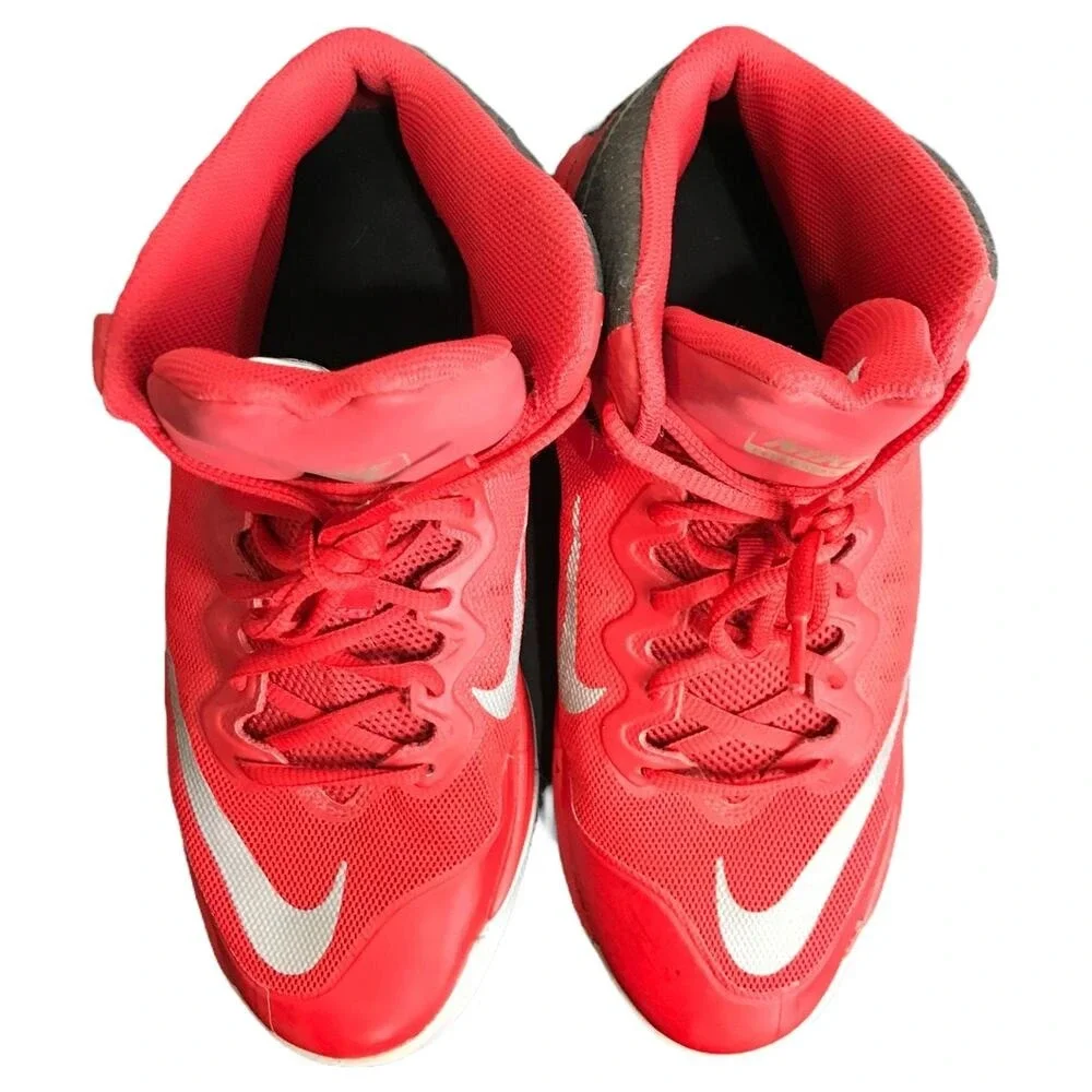 Nike Basketball Shoes Kids 7Y‎ Red Prime Hype DF High Top 807613-600 Sneakers